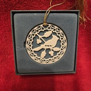 Lenox Cardinal In a Wreath Christmas Ornament